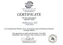 UC&CS Global certificate of membership AuditComService LLC